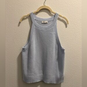 Gentle Fawn, blue halter sweater top, size L